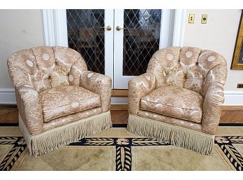 Gorgeous Pair Brunschwig & Fils Upholstered Side Chairs - Paid $2400, Each
