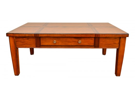 Somerton Wood Coffee Table With Herringbone Design