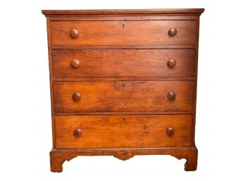Antique Early 1800s Four Drawer Pine Dresser