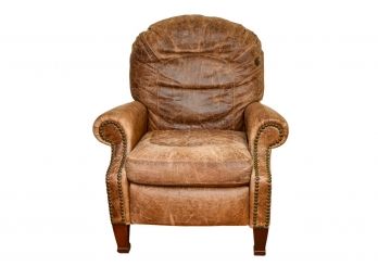Bradington Young Distressed Studded Leather Reclining Chair