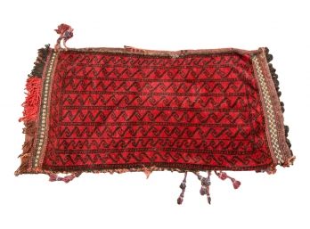 Antique Handwoven Nomadic Kilim Sack Storage Bag