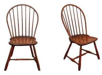Pair Of Antique Early 19th Century Hoop Back Windsor Chairs