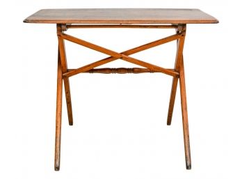Adjustable Wood Folding Table