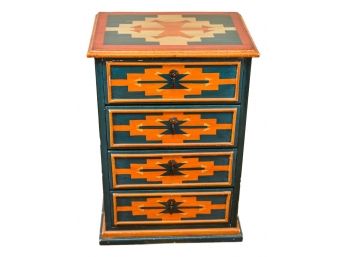 Aztec Four Drawer Night Table
