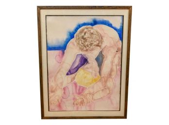 Signed Gorry Framed Watercolor Painting