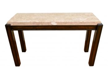 Wood Console Table With Marble Top