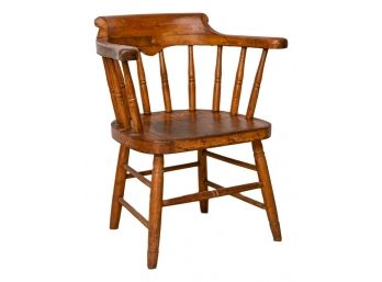 Antique Wood Captain's Chair