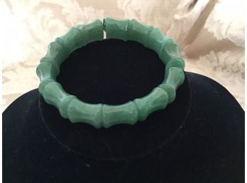 Expandable Jade Colored Bracelet - Lot #26