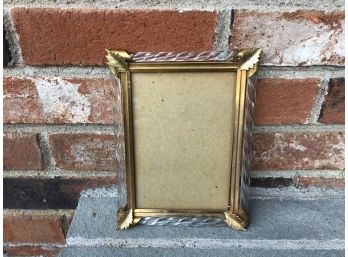 Vintage 1940’s Glass And Brass Picture Frame