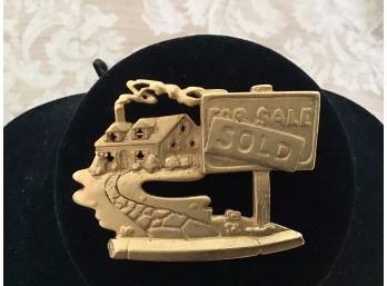 Gold Tone For Sale/Sold Realtor Pin