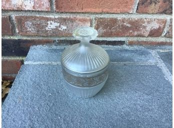 Vintage Covered Camphor Glass Jar