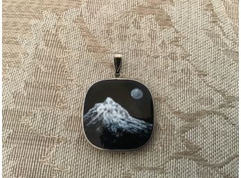 Signed Outer Space Style Pendant