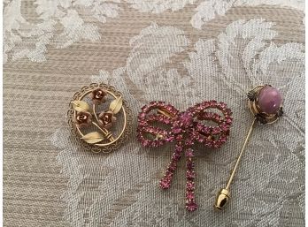 Three Lovely Pink Pins