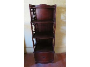 Small Mahogany Bookcase Side Scroll Work
