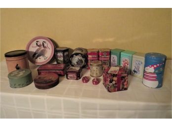 Variety Of Antique And Vintage Advertising Tins
