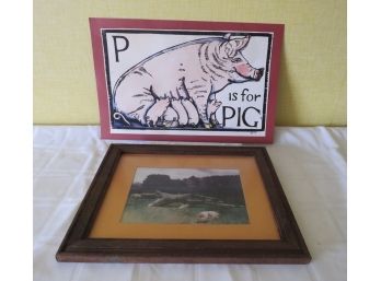 2-Piece 'Pig' Art Work