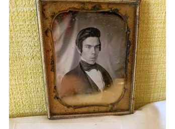 Antique Daguerreotype Portrait Of Young Man