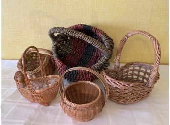 Lot Of Baskets With Handles