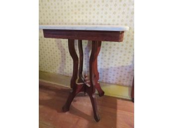 Antique Victorian Marble Top Side Table