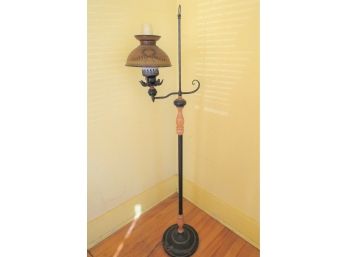 Country Tole Metal Shade Floor Lamp