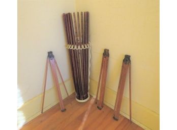 Primitive Clothes Drying Wall Racks
