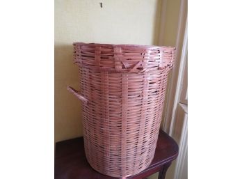 Tall Wicker Rattan Laundry Basket With Cover