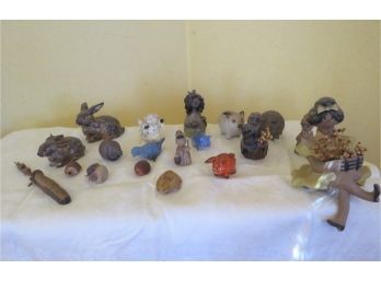 Mini Pottery Figures And Animals