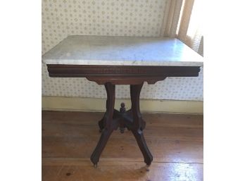 Vintage Victorian Marble Top Table