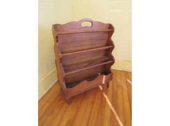 Vintage Wood Shelf Dish Display Rack Stand