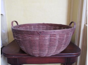Large Round Basket With Handles