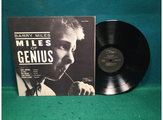 Barry Miles. Miles Of Genius On Charlie Parker Records Mono. Deep Groove Promo Vinyl Is Near Mint.