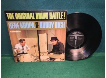 Gene Krupa & Buddy Rich. The Original Drum Battle! On Verve Records Mono. Vinyl Is Very Good Minus.