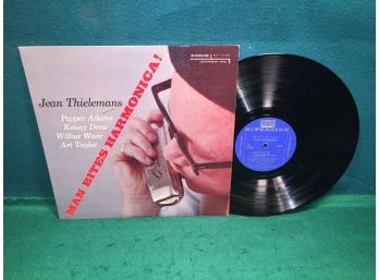 Jean Thielemans. Man Bites Harmonica On Riverside Records Mono. Vinyl Is Very Good Plus Plus.
