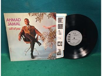 Ahmad Jamal. All Of You On Argo Records Mono. Heavy Platter Vinyl Is Very Good Minus. Jacket Is Very Good Plus