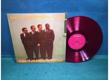 Cal Tjader Quartet. Jazz At The Blackhawk On Fantasy Records Mono. Deep Groove Flat Edge Red Vinyl Is VG Plus.