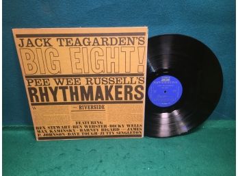 Jack Teagarden's Big Eight! Pee Wee Russell's Rhythm Makers On Riverside Records Mono. DG Vinyl Very Good Plus