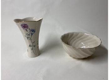 Lenox Vase And Bowl