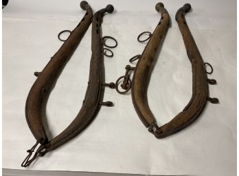 Two Pair Of Vintage Horse Hames