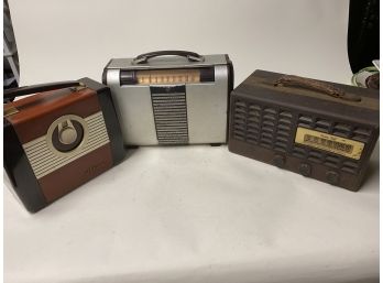 Two RCA Victor's &  Minerva Porta Pal Radio