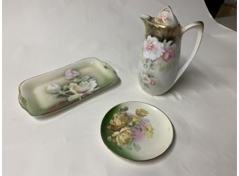 Vintage German Tray, Plate And Coffee Server
