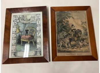Two Framed Currier And Ives