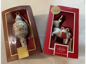 Pair Of Lenox Ornaments