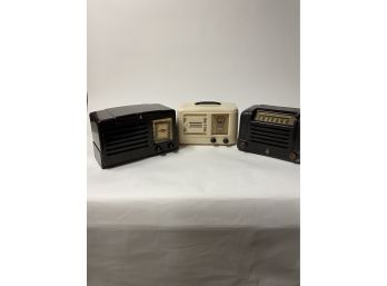 Three Vintage Emerson Radios In Working Conditon