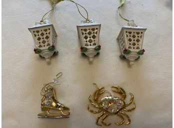 Lenox And Swarovski Ornaments