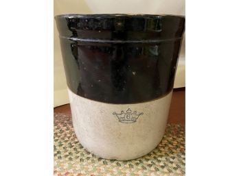 Vintage Stoneware Crown Crock