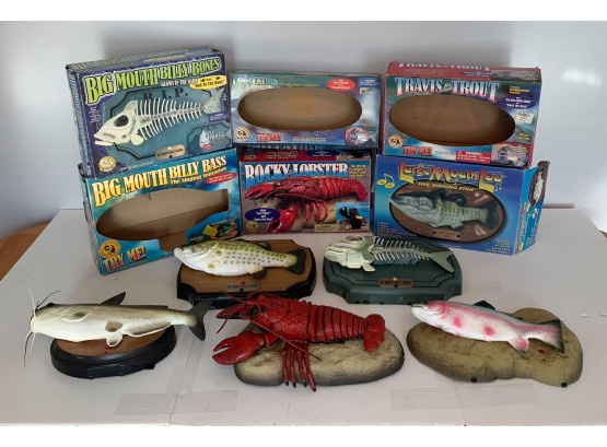 Singing Wall Hanging Fish / Lobster W/ Boxes
