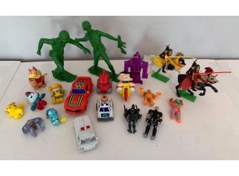 Mixed Vintage Toy Lot , Slot Car , Go Bot's , Pickachu  And More