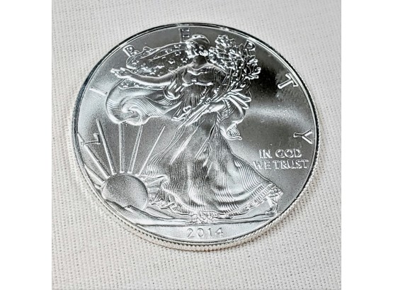 2014 Silver Eagle 1 Troy Oz .999 Silver