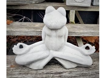 NEW Cement Zen Sitting  Meditating Frog (13'h --15'W--6'l)