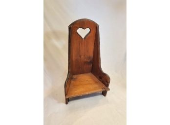 Wooden Heart Child/doll Chair